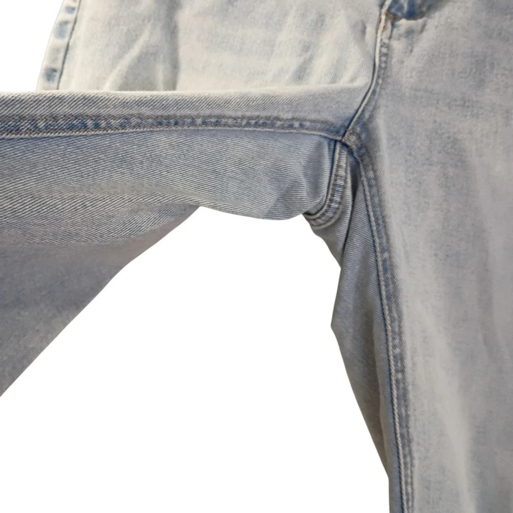 Time And Tru Women Size 10 Soft Stretch Comfy Distressed Blue Jeans Mid Rise Zip - Picture 6 of 8